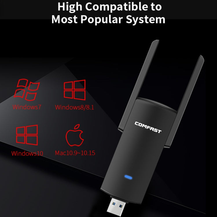 COMFAST CF-924AC V2 1200Mbps Dual Frequency Gigabit USB Computer WIFI Receiver High Power Wireless Network Card - free shipping - PMC Jewellery - Order now!