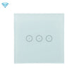Wifi Wall Touch Panel Switch Voice Control Mobile Phone Remote Control, Model: White 3 Gang (Zero Firewire Wifi) - Smart Switch by PMC TechLife | Online Shopping South Africa | PMC TechLife | Buy Now Pay Later Mobicred