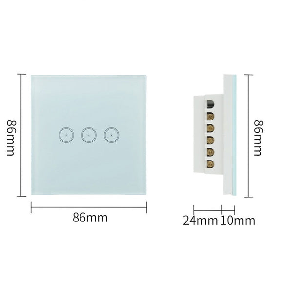 Wifi Wall Touch Panel Switch Voice Control Mobile Phone Remote Control, Model: Black 1 Gang (Single Firewire Zigbee)