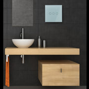 Wifi Wall Touch Panel Switch Voice Control Mobile Phone Remote Control, Model: Black 2 Gang (Single Firewire Zigbee)