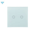 Wifi Wall Touch Panel Switch Voice Control Mobile Phone Remote Control, Model: White 2 Gang (Zero Firewire Zigbee) - Smart Switch by PMC TechLife | Online Shopping South Africa | PMC TechLife | Buy Now Pay Later Mobicred