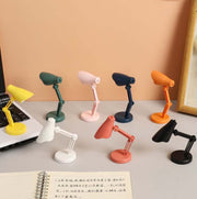 3 PCS Mini LED Desk Lamp Folding Portable Night Light Magnetic Eye Protection Desk Lamp(LD02-Rose Red)