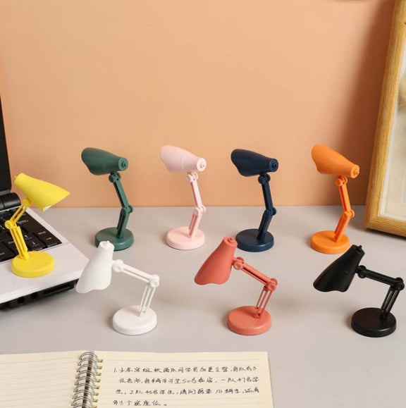 3 PCS Mini LED Desk Lamp Folding Portable Night Light Magnetic Eye Protection Desk Lamp(LD02-Rose Red)