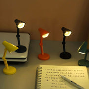 3 PCS Mini LED Desk Lamp Folding Portable Night Light Magnetic Eye Protection Desk Lamp(LD02-Rose Red)