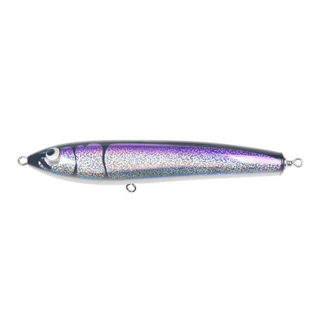 120g 22cm Floating Water Wooden Handmade Big Pencil  Deep Sea Boat Fishing Wave Lying Tuna Bait(Purple Laser)