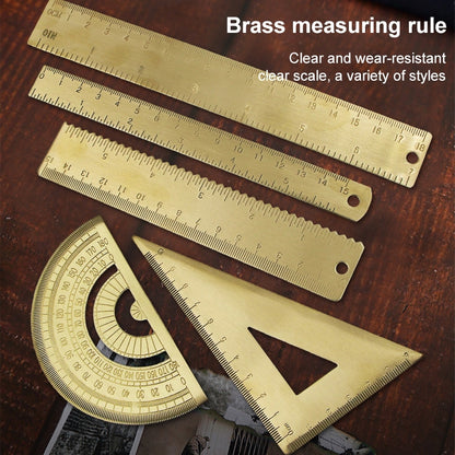 Brass Retro Drawing Ruler Measuring Tools, Model: 0-15cm Ruler - free shipping - PMC Jewellery - Order now!