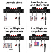 V8S Sound Card Mobile Phone Computer Anchor Live K Song Recording Microphone, Specification: English Version