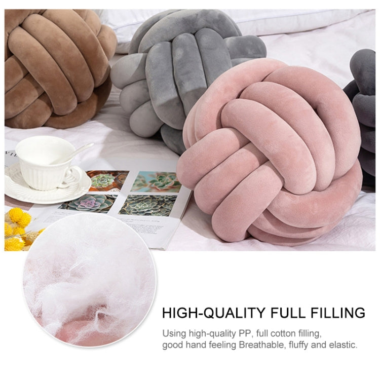 Hand-Made Knotted Ball Pillow, Size: Diameter: 25~30cm(Light Coffee) - Cushions & Pillows by PMC TechLife | Online Shopping South Africa | PMC TechLife | Buy Now Pay Later Mobicred