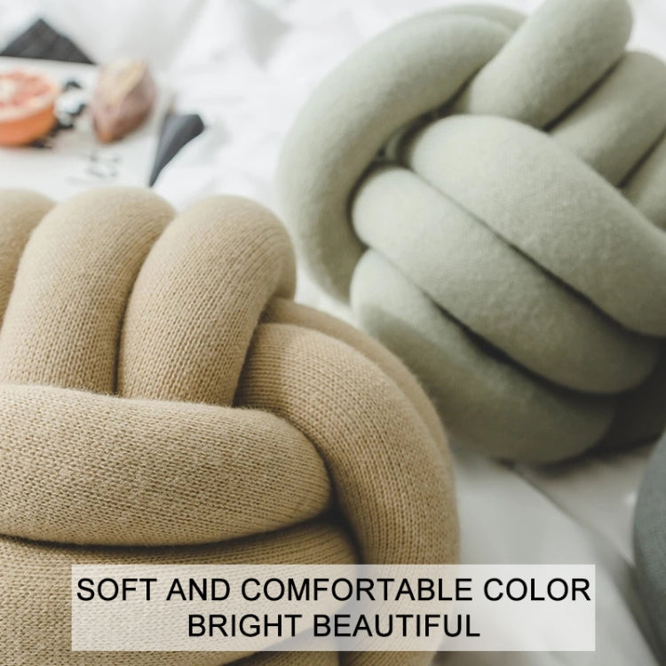 Hand-Made Knotted Ball Pillow, Size: Diameter: 25~30cm(Light Coffee) - Cushions & Pillows by PMC TechLife | Online Shopping South Africa | PMC TechLife | Buy Now Pay Later Mobicred