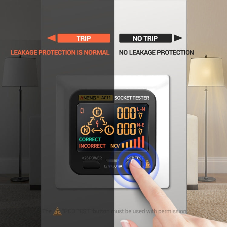 ANENG AC11 Multifunctional Digital Display Socket Tester Electrical Ground Wire Tester(EU Plug) - free shipping - PMC Jewellery - Order now!