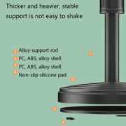 2 PCS Desktop Universal Retractable Multifunctional Mobile Phone Live Broadcast Stand, Specification: Double Positions With Fill Light