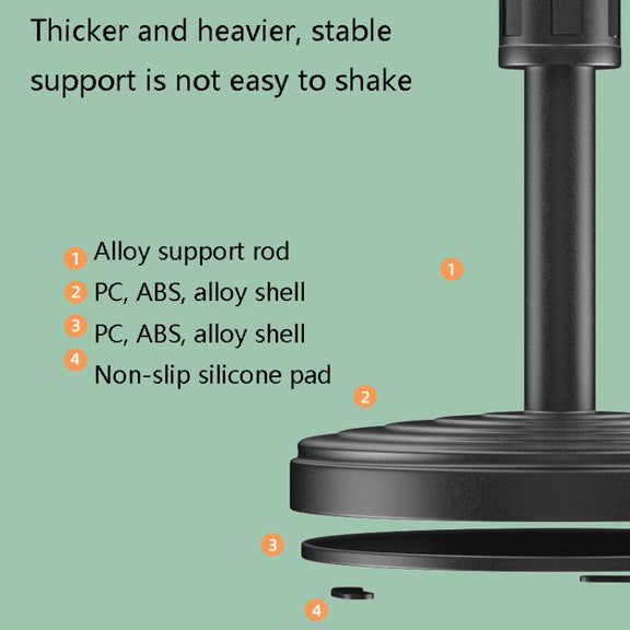 2 PCS Desktop Universal Retractable Multifunctional Mobile Phone Live Broadcast Stand, Specification: Double Positions With Fill Light