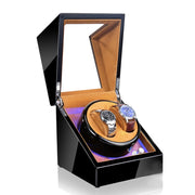Watch Shaker Automatic Mechanical Watch Rotating Motor Winding Box, US / EU / UK Plug(Black Camel Flannel)