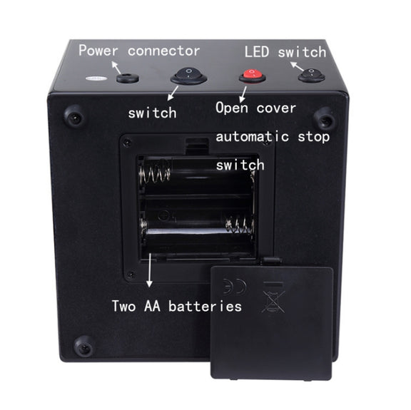 Watch Shaker Automatic Mechanical Watch Rotating Motor Winding Box, US / EU / UK Plug(Black Carbon Fiber Texture)