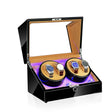Electric Motor Rotating Watch Box Automatic Mechanical Watch Shaker, US / EU / UK Plug(Black + Camel Flannel) - free shipping - PMC TechLife - Order now!