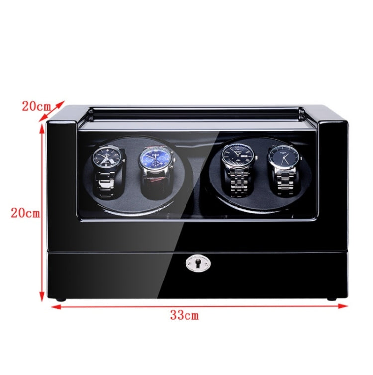 Electric Motor Rotating Watch Box Automatic Mechanical Watch Shaker, US / EU / UK Plug(Black & White)