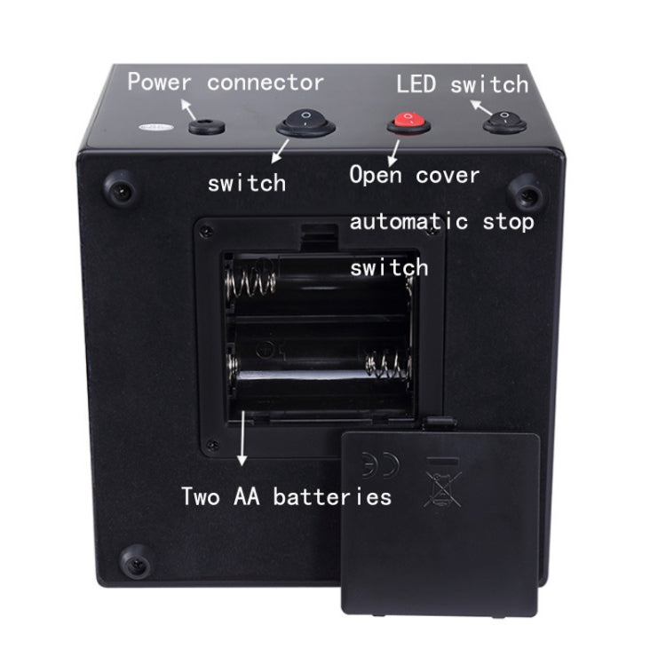 Electric Motor Rotating Watch Box Automatic Mechanical Watch Shaker, US / EU / UK Plug(Ebony White)