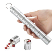Sealed Water-resistant 7 Days Split Aluminum Alloy Metal Pill Box