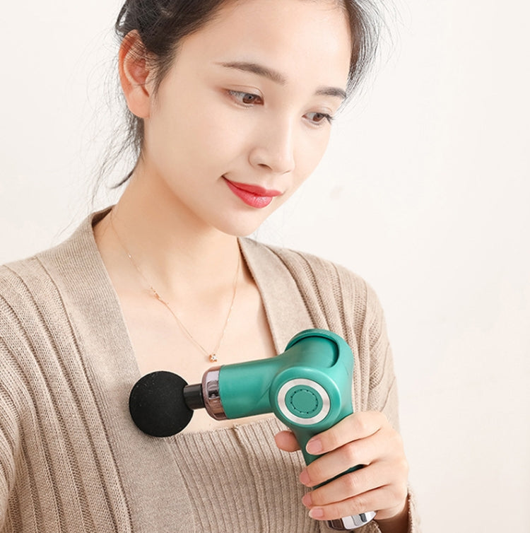 Fascia Gun Pocket Electric Shock Gun  Muscle Massage Gun, Specification: Folding (Green)
