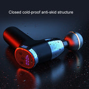 Fascia Gun Pocket Electric Shock Gun  Muscle Massage Gun, Specification: LCD Screen 20-speed (Black)