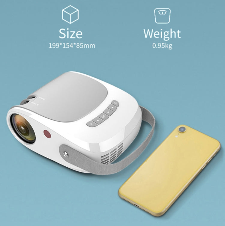 H5 180 ANSI 1280x800 HD Projector With Remote Control, Support HDMI / USB / TF Card / AV, Version: Basic Edition