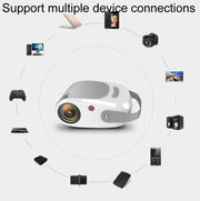 H5 180 ANSI 1280x800 HD Projector With Remote Control, Android 8.0, Support HDMI / USB / TF Card / AV, Version: Smart Version