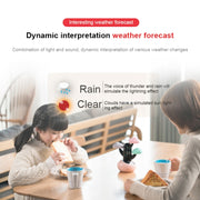Cloud Weather Time Light Multifunctional Smart Induction Child Wake Up Alarm Clock(Pink)