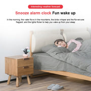 Cloud Weather Time Light Multifunctional Smart Induction Child Wake Up Alarm Clock(Pink)
