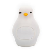Creative Multifunctional Penguin Silicone Cute Beans Wake Children Sleeping LED Electronic Alarm Clock(Yellow Light)
