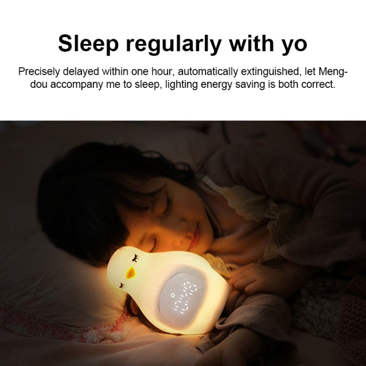 Creative Multifunctional Penguin Silicone Cute Beans Wake Children Sleeping LED Electronic Alarm Clock(Yellow Light) - Novelty Clock by PMc TechLife | Online Shopping South Africa | PMc TechLife | Buy Now Pay Later Mobicred