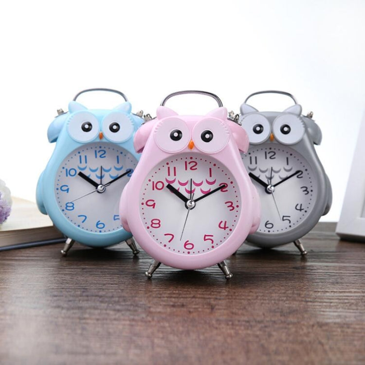 2 PCS Children Creative Cartoon Owl Super Ring Metal Bell Student Alarm Clock(Pink) - Novelty Clock by PMc TechLife | Online Shopping South Africa | PMc TechLife | Buy Now Pay Later Mobicred