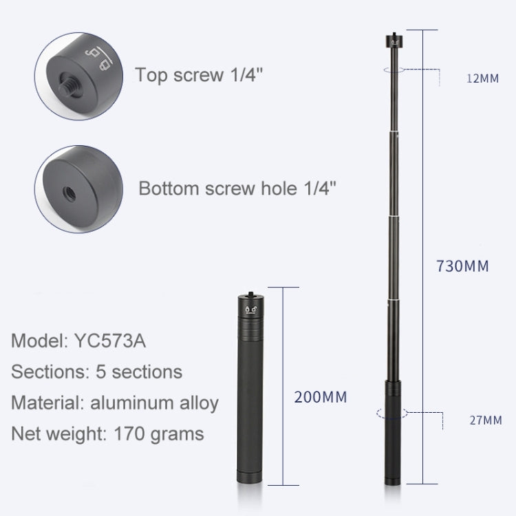 YC573A Extension Rod Stabilizer Dedicated Selfie Extension Rod for Feiyu G5 / SPG / WG2 Gimbal, DJI Osmo Pocket / Pocket 2 - free shipping - PMC Jewellery - Order now!