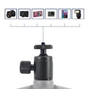 BH-905 Mini Desktop Aluminum Alloy Tripod Mini Ball Head 360 Degree Pan 90 Degree Tilt Tripod