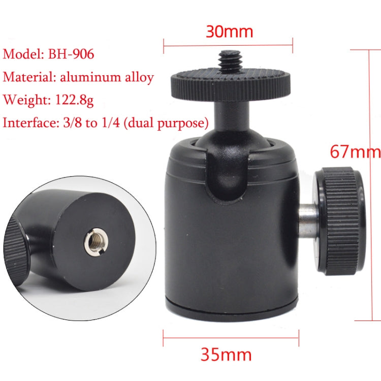BH-906 Mini Desktop Aluminum Alloy Tripod Mini Ball Head 360 Degree Pan 90 Degree Tilt Tripod - Tripod Heads by PMC TechLife | Online Shopping South Africa | PMC TechLife | Buy Now Pay Later Mobicred