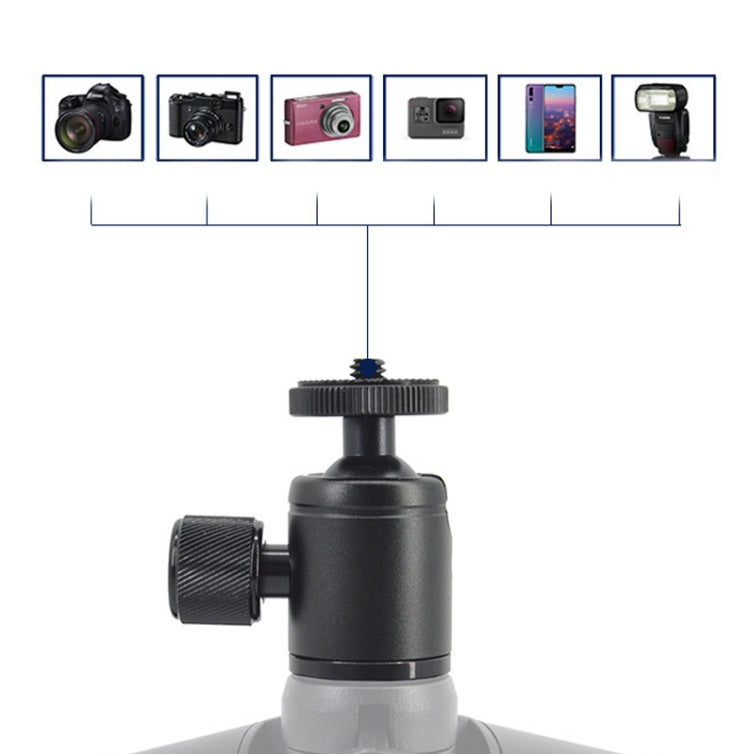 BH-908 Mini Desktop Aluminum Alloy Tripod Mini Ball Head 360 Degree Pan 90 Degree Tilt Tripod