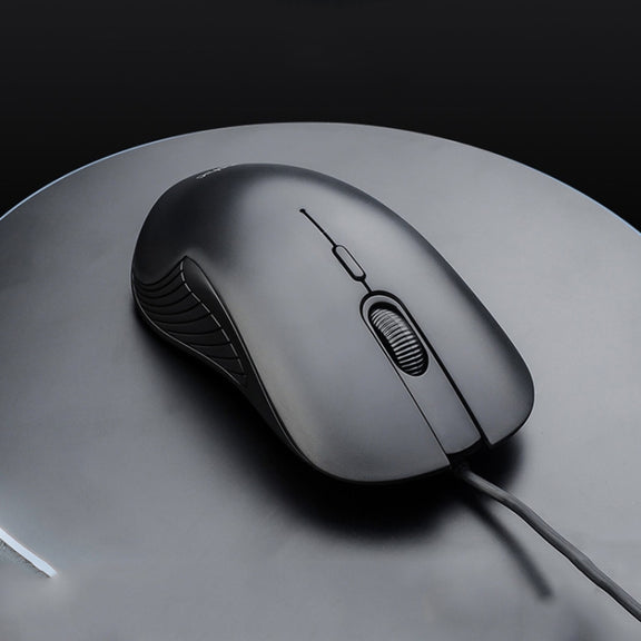 Inphic PB1 Business Office Mute Macro Definition Gaming Wired Mouse, Cable Length: 1.5m, Colour: Matte White Breathing Light