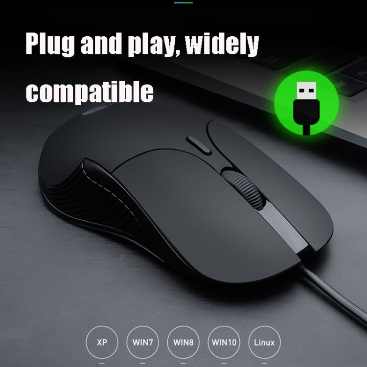 Inphic PB1 Business Office Mute Macro Definition Gaming Wired Mouse, Cable Length: 1.5m, Colour: Matte White Breathing Light - Wired Mice by Inphic | Online Shopping South Africa | PMC TechLife | Buy Now Pay Later Mobicred