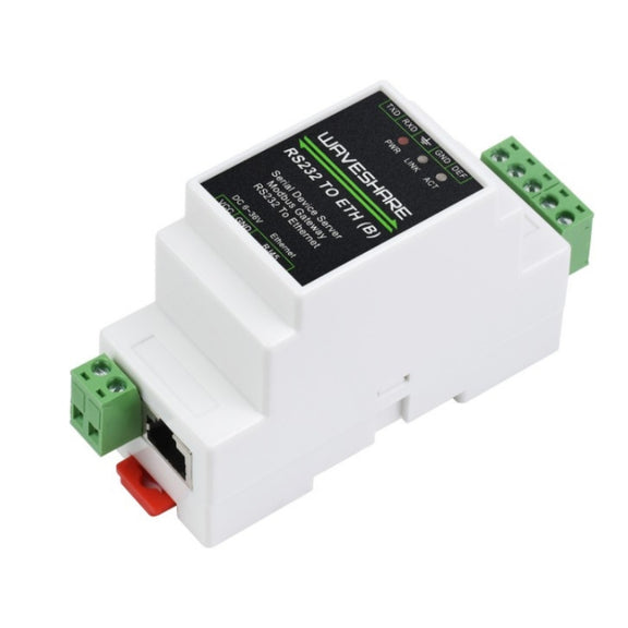 Waveshare 23950 Industrial Serial Server RS232 to RJ45 Ethernet TCP/IP to Serial