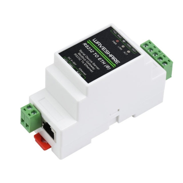 Waveshare 23950 Industrial Serial Server RS232 to RJ45 Ethernet TCP/IP to Serial
