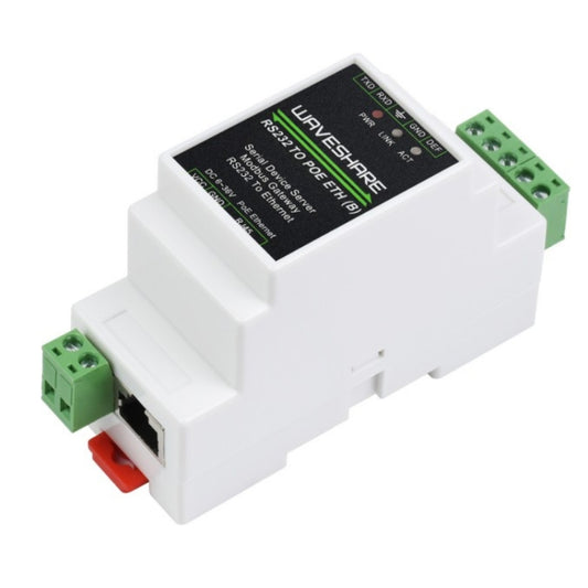 Waveshare 23951 Industrial Serial Server RS232 to RJ45 Ethernet TCP/IP to Serial with POE - free shipping - PMC Jewellery - Order now!