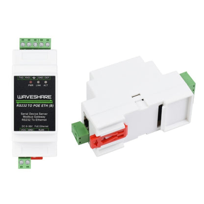 Waveshare 23951 Industrial Serial Server RS232 to RJ45 Ethernet TCP/IP to Serial with POE - free shipping - PMC Jewellery - Order now!