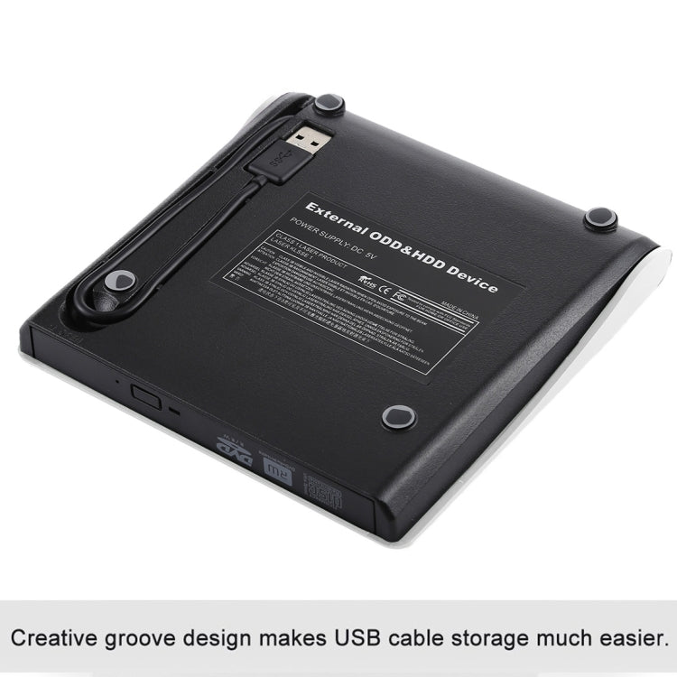 Brushed Texture USB 3.0 POP-UP Mobile External DVD-Rw DVD / CD Rewritable Drive External ODD & HDD Device - Rewritable Drive by PMC Jewellery | Online Shopping South Africa | PMC Jewellery | Buy Now Pay Later Mobicred