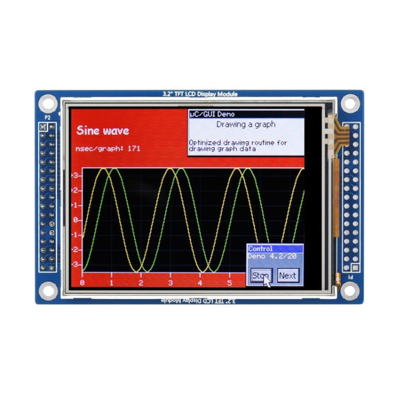 Waveshare 16498 3.2inch 320x240 Pixels Touch LCD (D), With Touch Panel And Stand-Alone Controllers