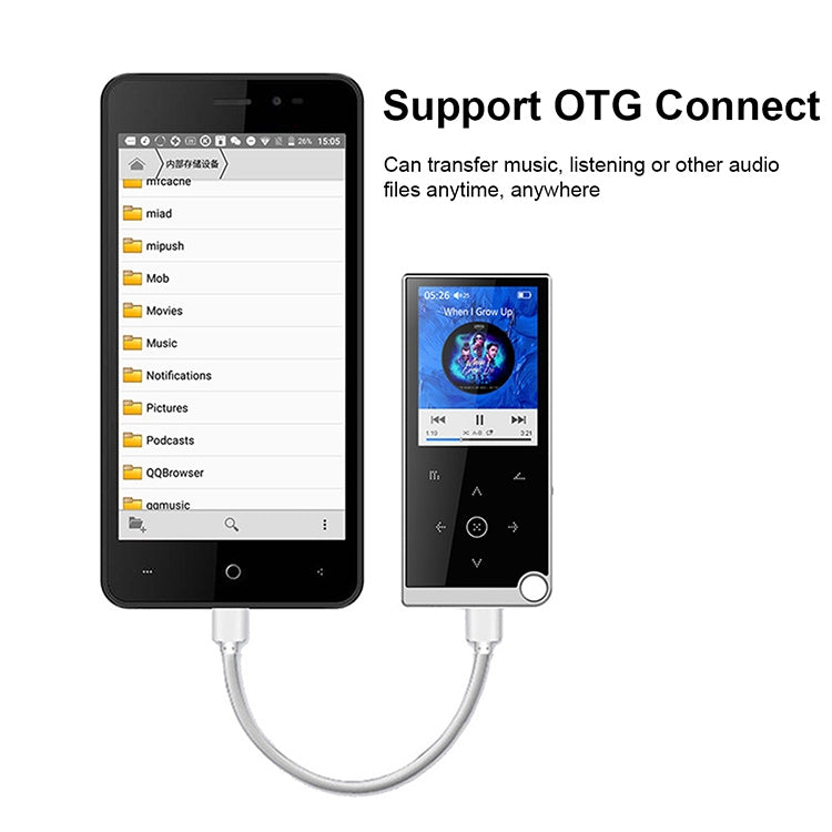 E05 2.4 inch Touch-Button MP4 / MP3 Lossless Music Player, Support E-Book / Alarm Clock / Timer Shutdown, Memory Capacity: 8GB without Bluetooth(Red)