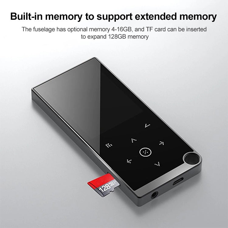 E05 2.4 inch Touch-Button MP4 / MP3 Lossless Music Player, Support E-Book / Alarm Clock / Timer Shutdown, Memory Capacity: 16GB without Bluetooth(Blue)