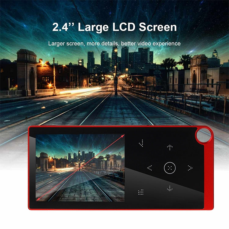 E05 2.4 inch Touch-Button MP4 / MP3 Lossless Music Player, Support E-Book / Alarm Clock / Timer Shutdown, Memory Capacity: 16GB without Bluetooth(Silver Grey)