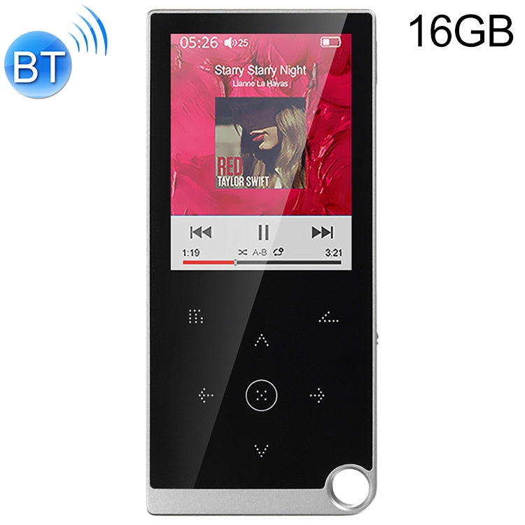 E05 2.4 inch Touch-Button MP4 / MP3 Lossless Music Player, Support E-Book / Alarm Clock / Timer Shutdown, Memory Capacity: 16GB Bluetooth Version(Silver Grey) - free shipping - PMC Jewellery - Order now!