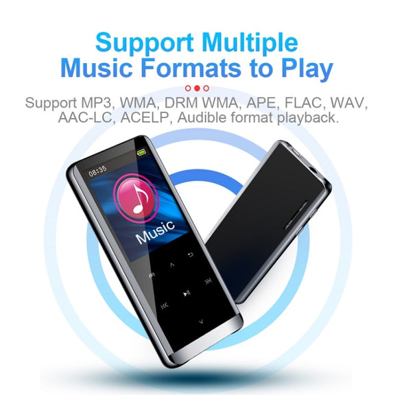 M13 High-Definition Noise Reduction Recorder Music MP4 Player, Support Recording / E-Book / TF Card With Bluetooth (Black), Capacity: 4GB