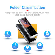 M13 High-Definition Noise Reduction Recorder Music MP4 Player, Support Recording / E-Book / TF Card With Bluetooth (Black), Capacity: 4GB