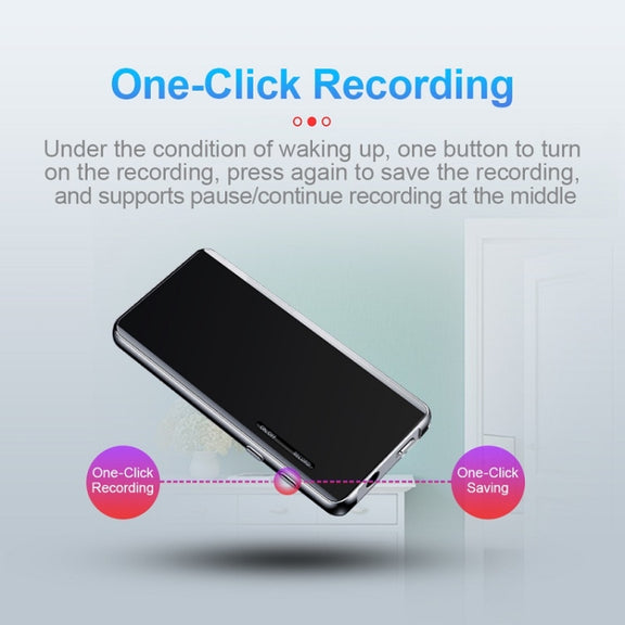 M13 High-Definition Noise Reduction Recorder Music MP4 Player, Support Recording / E-Book / TF Card With Bluetooth (Black), Capacity: 8GB